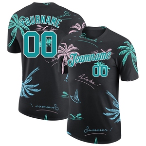 Camiseta Deportiva 3D Aqua-Blanco con Estampado Tie-Dye Personalizado para la Industria de Fabricación Directa al por Mayor - Product Image 3