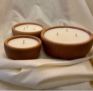 Stylish Wooden Base Candle Bowl For Home Wedding Festive High Demanded Dough Candle Container For Tabletop Restaurant & Cafes - Product Image 5