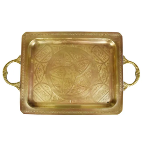 Organizador de Chocolates, Bandeja de Almacenamiento de Latón, Diseño Martillado, Forma Cuadrada, Bandeja de Chocolates de Moda con Organizador de Latón - Product Image 6