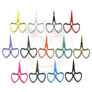 Mini tijeras de belleza coloridas con afiladas cuchillas de acero inoxidable para recortar las cejas, mango de plástico para diestros - Product Image 6
