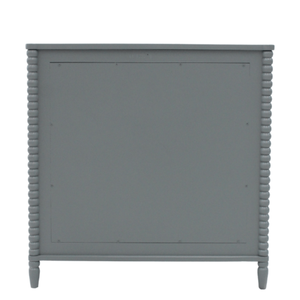 Cómoda Bobby Collection de 3 Cajones, Madera Maciza de Mindi con Acabado Gris, Mueble de Almacenamiento Moderno para Dormitorio - Product Image 3