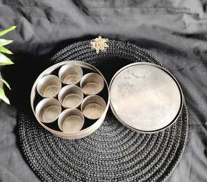 Brass Spice <b>Box</b> with Multiple Compartments and Spoon Kitchen Organizer - Product Image 1