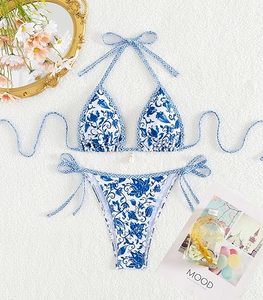 Bikini personnalisé très demandé en tissu nylon spandex, robe de plage - Product Image 4