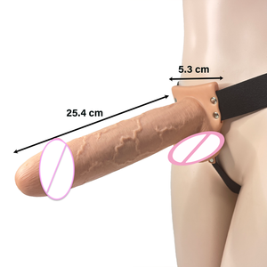 9.5" Realistic Squirting Wearable <b>Dildo</b> Hollow <b>Strap</b> <b>On</b> For Ejaculating Liquid - Product Image 2