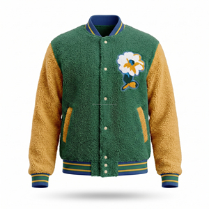 Custom Embroidery Clothing High Quality Manufacturer Winter <b>Thick</b> Warm Dye Polar Sherpa <b>Fleece</b> Men's Zip <b>Jacket</b> - Product Image 3