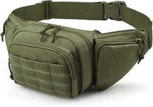 Sac banane porte-arme pour homme, sac de taille réglable avec poches zippées, pochette de hanche quotidienne pour l'entraînement, les voyages et les activités de plein air - Product Image 3