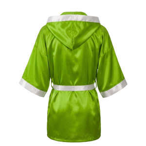 Robe de marche personnalisée pour ring de boxe |   Robe de combat à capuche en satin avec logo |   Fabricant de vêtements de boxe OEM, respirant, toutes saisons - Product Image 6