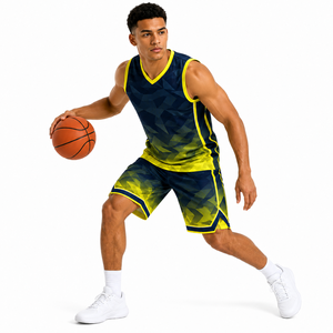 Ensemble short et maillot de basket unisexe OEM ODM, respirant, en maille, écologique, séchage rapide, polyester/coton, vêtements de sport, vente en gros personnalisée - Product Image 4