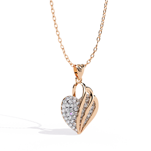 Fashion Designer 14K <b>Solid</b> <b>Gold</b> Round Cut Set Lab Diamond Solitaire <b>Pendant</b> Necklace for Women Party Gift - Product Image 3