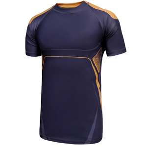 เสื้อรัดกล้ามเนื้อสำหรับยิวยิตสูแบบซับลิเมชั่น ปี 2027 ออกแบบลายเสื้อของคุณเอง เสื้อรัดกล้ามเนื้อแขนสั้นสำหรับเล่นเซิร์ฟ โลโก้ MMA BJJ - Product Image 3