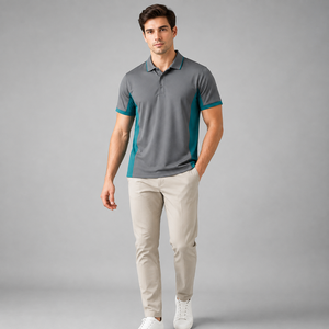 Camiseta 100% Algodón, Cuello con Detalle de Rayas, Corte Clásico, Transpirable, con Logotipo Personalizado Impreso, Marca Privada, Venta al Por Mayor - Product Image 6