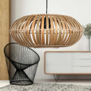New Arrival Japandi Style Intricate Natural Bamboo Dome Pendant <b>Light</b> <b>Fixture</b> Modern Minimalism Chandelier Wholesale - Product Image 5