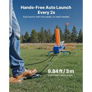 Lanzador Automático de Plomos de Arcilla, Máx. 50 Plomos, 55+ Yardas, Ángulo Ajustable, para Entrenamiento - Product Image 3