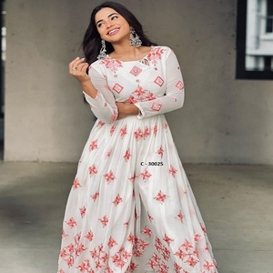 Mono Ligero de Piel Sintética y Rayón Moderno para Mujer, para Bodas de Invierno, Largo hasta el Suelo, Precio al por Mayor en India - Product Image 2