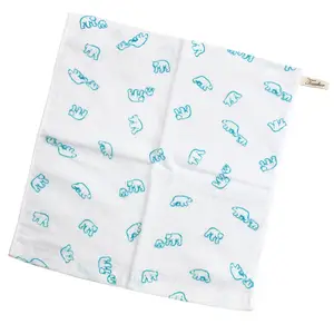 [Wholesale Products] Osaka Japan Printed Gauze Towel 100% Cotton Face Towel Washcloth 34cm*34cm Design Cute Low MOQ Polar Bear