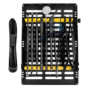 Kit d'instruments de micro-chirurgie orale dentaire de qualité supérieure, 11 pièces, en acier inoxydable allemand, finition noire, certifié CE, certifié MOL - Product Image 2