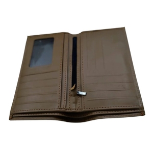 Genuine Leather Wallet <b>For</b> <b>Men</b> Brown Classic Tall Bifold Inside Chain Coin <b>Purse</b> High Capacity Business Style Cardholder Elegant - Product Image 3