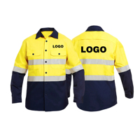 Camisa de Trabajo de Seguridad Reflectante, Ignífuga, Transpirable y de Alta Visibilidad para Hombre, Personalizada, de Manga Larga, Ropa de Trabajo Industrial