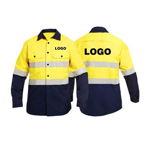 Custom High Visibility Reflective Workwear Shirt Long Sleeve Hi Vis Reflective Safety Shirt Industrial Workwear with Custom Logo - Product Image 1