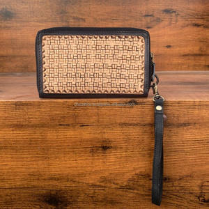 New Hand <b>Tooled</b> <b>Leather</b> Wallet for Women Vintage Long Wallet With Floral Leaf Pattern Boho Purse for Ladies Custom Gift for Her - Product Image 5