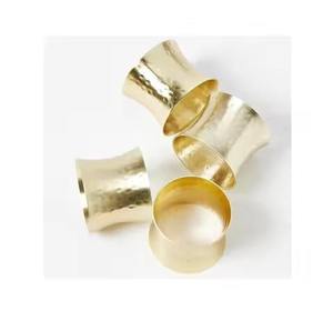Premium Gold Plated Metal Napkin Ring Elegant Table Decor for <b>Wedding</b>, Party And Banquet At Best Price - Product Image 1