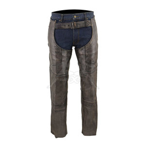 Chaps en cuir pleine fleur professionnels, coupe confortable, avec coutures durables et finition de qualité supérieure - Product Image 4