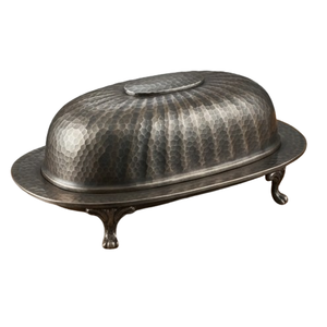 Hammered Design Tabletop Dinnerware Metal Butter Dish <b>Cast</b> <b>Iron</b> Butter Dish Metal Butter Dish Home Kitchen - Product Image 5