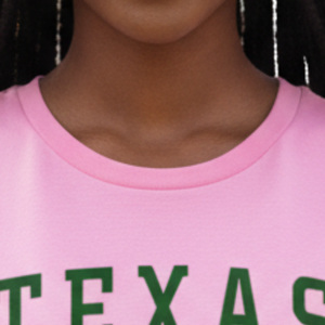 T-shirt personnalisé AKA pour femmes, rose, en coton, col rond, manches courtes, pour les événements du chapitre du Texas, vêtements de campus - Product Image 4