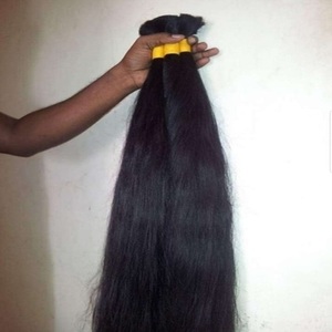 ผมต่ออินเดียแท้แบบธรรมชาติ เกรด Remy Virgin  แบบเส้นเดียวบาง  นำเข้าจากผู้บริจาค  แบบออร์แกนิคจากวัด - Product Image 1