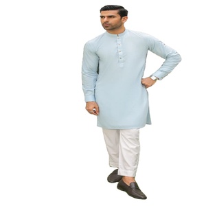 สุภาพบุรุษธรรมดาชุด Kurta Salwar คอลเลกชันพร้อมทําทุกขนาดชุด Pathani ชุดธรรมดาเสื้อผ้าปากีสถานและอินเดีย - Product Image 1