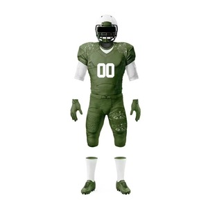 Breathable Quick Dry Plus Size Custom Color Logo American Football Uniform Team Name Number Half Sleeve 100% Polyester Unisex - Product Image 2
