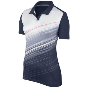 Chemises à manches courtes unies 100 % polyester pour hommes, brodées sur le devant, tricotées, respirantes, style streetwear personnalisé, pour le golf, vente en gros - Product Image 1