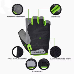 Durable Anti <b>Slip</b> Comfort Fit <b>Half</b> Finger Racing Cycling Gloves with Safety Padding Breathable Fabric for Daily Bike Riding - Product Image 3