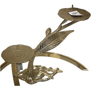 Best Selling Aluminum Metal Unique <b>Leaf</b> Shape Gold Plated Unique Candle Jar Latest <b>Lighting</b> Decoration - Product Image 1