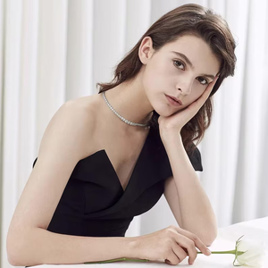 สร้อยเทนนิสเงินแท้ 925 ประดับเพชรโมอิสซาไนต์ VVS ระดับพรีเมียม ดีไซน์คลาสสิก เรียบหรู ดูดี เหมาะเป็นของขวัญสำหรับผู้ชายและผู้หญิง - Product Image 2