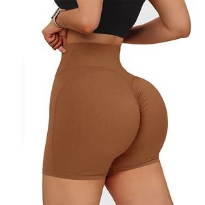 กางเกงขาสั้นออกกำลังกายผู้หญิง ผ้าโพลีเอสเตอร์ 100% ระบายอากาศ กันน้ำ ทรงเข้ารูป เอวยางยืด รูดจีบ รับผลิตแบบ OEM ปักลายได้ MOQ ต่ำ ราคาสมเหตุสมผล - Product Image 5