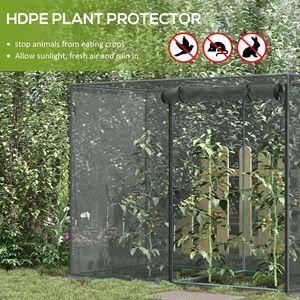 Gabbia Nera per Coltivazione 6x3ft con Porte Zip, Rete da Giardino per Protezione Piante, Include Borsa per il Trasporto e Picchetti per il Fissaggio al Suolo - Product Image 4