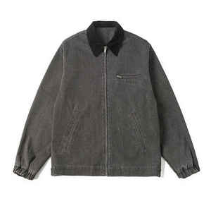 Veste homme coupe classique, sur mesure, en toile vintage, style mécanicien, pour le travail, fabriquée par le fabricant. - Product Image 1