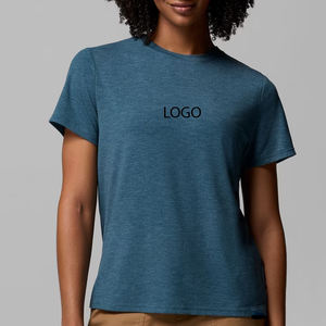 T-shirt décontracté pour femme, style urbain tendance, design moderne et élégant, idéal pour l'été, facile à porter, haut de gamme. - Product Image 1