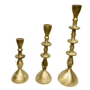 เชิงเทียนอะลูมิเนียมบริสุทธิ์คุณภาพสูง ปี 2026 สีดำและสีทอง ดีไซน์หรูหรา มีจำหน่ายสำหรับขายส่ง - Product Image 1