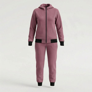 High Demanded Product Women Casual Zipper Tracksuits Sets Comfortable & Heavyweight Women Solid Color Two Piece <b>Zip</b> <b>Up</b> Tracksuit - Product Image 4