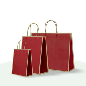 Customizable Classic Kraft Paper Tote Bag with Colorful Logo Print Magnetic Closure and Durable Eco Friendly Design - Product Image 1