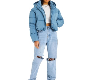 Latest Design <b>Women</b> Crop Puffer <b>Jacket</b> Wholesale Price New Arrival Unique Style <b>Women</b> Puffer <b>Jacket</b> Crop Comfortable Solid Color - Product Image 1