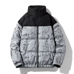 Hot Sale High Quality Men's Puffer <b>Jacket</b> Stand Collar Customizable Logo Windproof Breathable Cotton Filled Customized Colors - Product Image 5