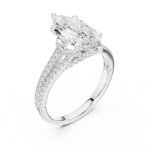 Componente de Anillo Halo Redondo Marquise Personalizado, Diseño de Anillo con Gema Redonda de Múltiples Tamaños, Distribución de Anillos, Diseño Pre-Producción - Product Image 4