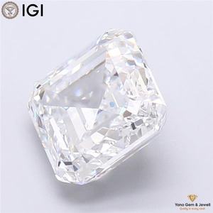 Magnifique solitaire 3,00 carats, couleur D, clarté VS1, taille Asscher, avec diamant de laboratoire CVD certifié IGI pour bague de créateur - Product Image 6