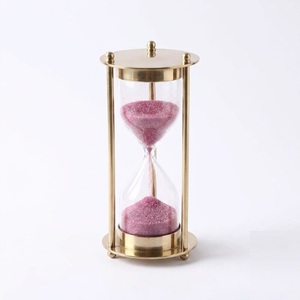 Sablier en laiton nautique fait main, minuteur traditionnel avec couleur de sable personnalisable pour la méditation, l'exercice et la préparation du thé - Product Image 6