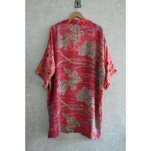 Robe Kimono Bohème en Soie Patchwork Grande Taille Respirante pour Femme, Longueur Cheville, Vêtement de Nuit Léger et Luxueux pour la Maison - Product Image 5