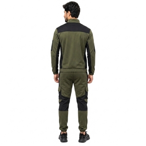 Survêtement de sport décontracté pour homme, tissu doux, veste à fermeture éclair intégrale, pantalon à taille élastique, construction respirante, confortable au quotidien - Product Image 2