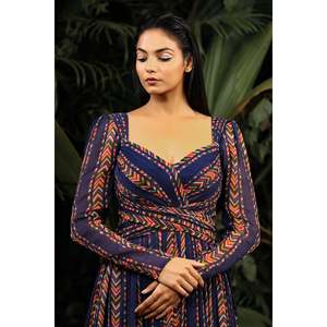 ชุดราตรีงานปาร์ตี้พิมพ์ลายดิจิตอลดีไซน์เนอร์ที่มีสไตล์ - Product Image 6